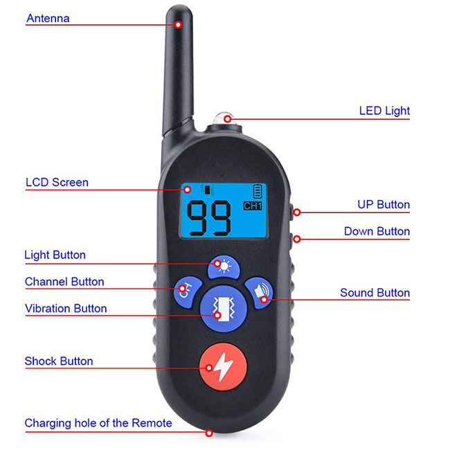 Dog Training Collar with M556 Rechargeable Remote Transmitter