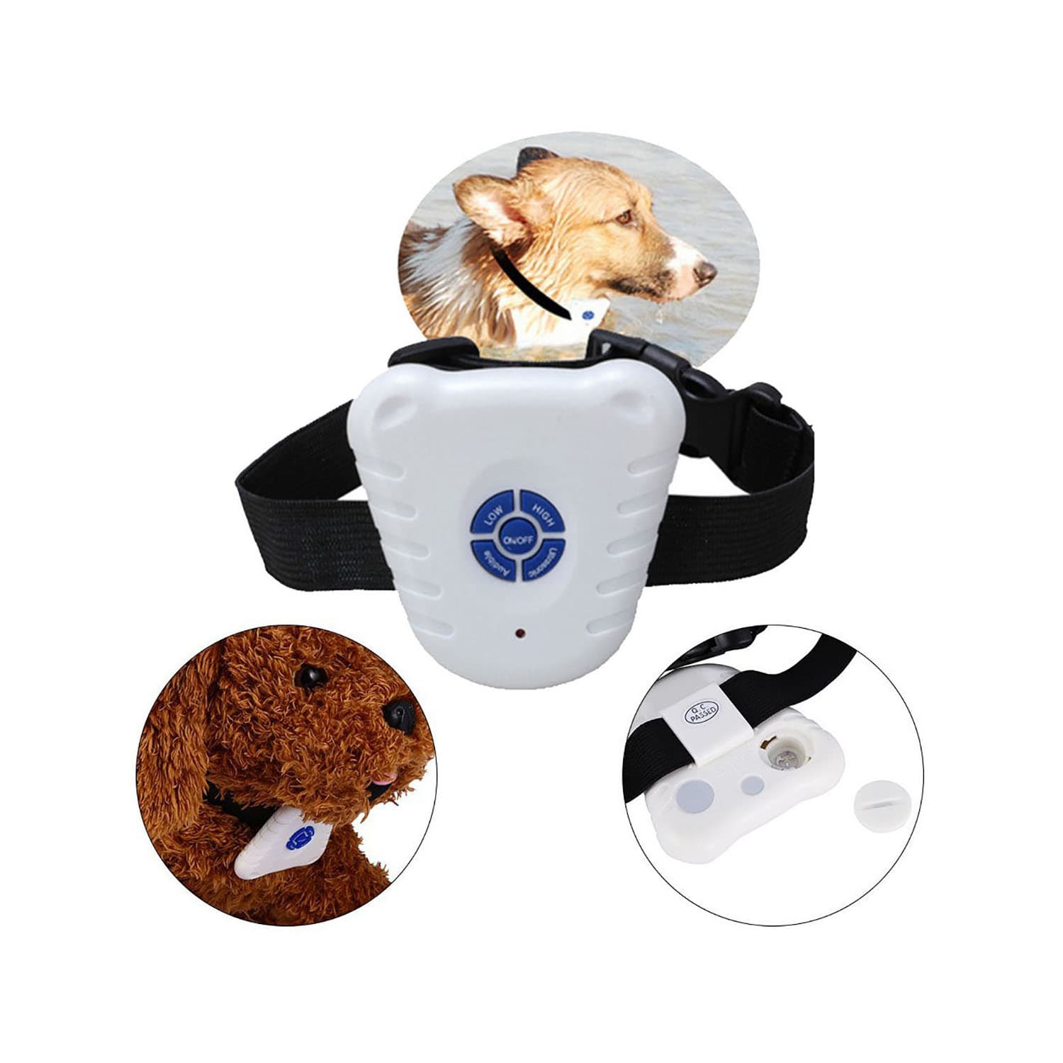 Ultrasonic Anti Barking Bark Dog Collar Safe Training Control Collar