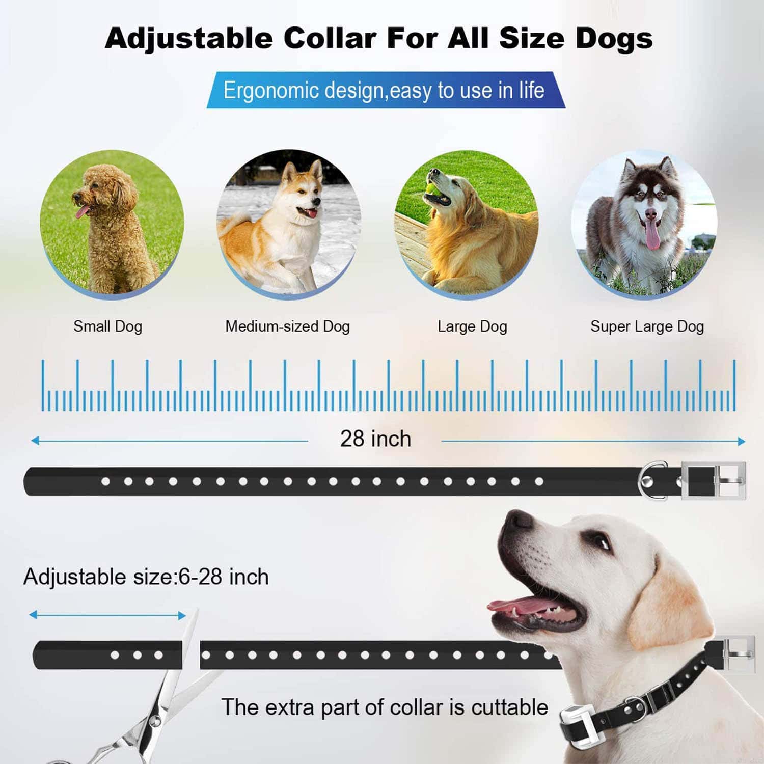Wireless Dog Fence Containment System with Rechargeable Waterproof Receiver Collar (Extra Collar)
