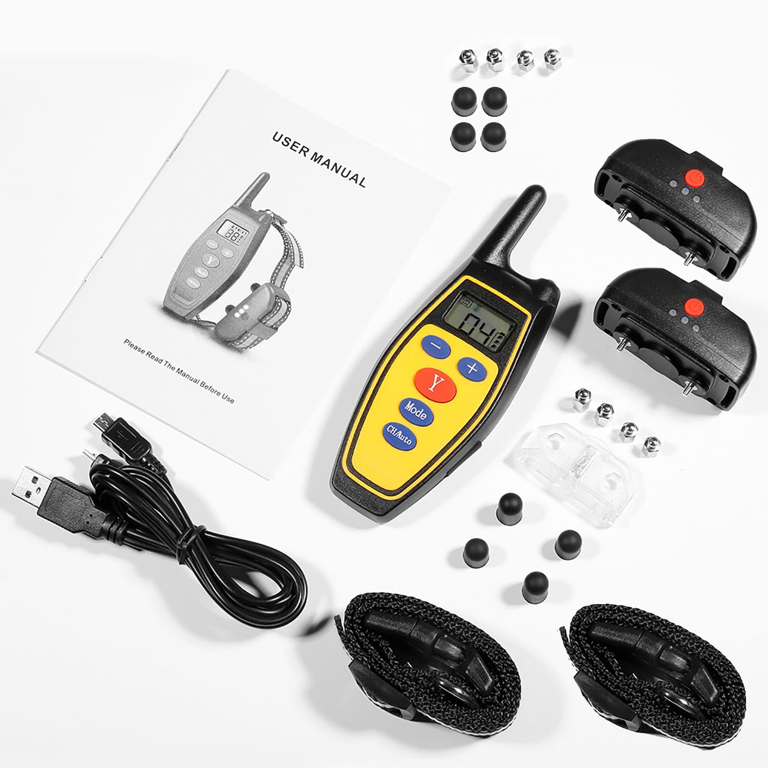 Dog Training Collar with Remote Rechargeable and Waterproof Dog Trainer for 2 dogs