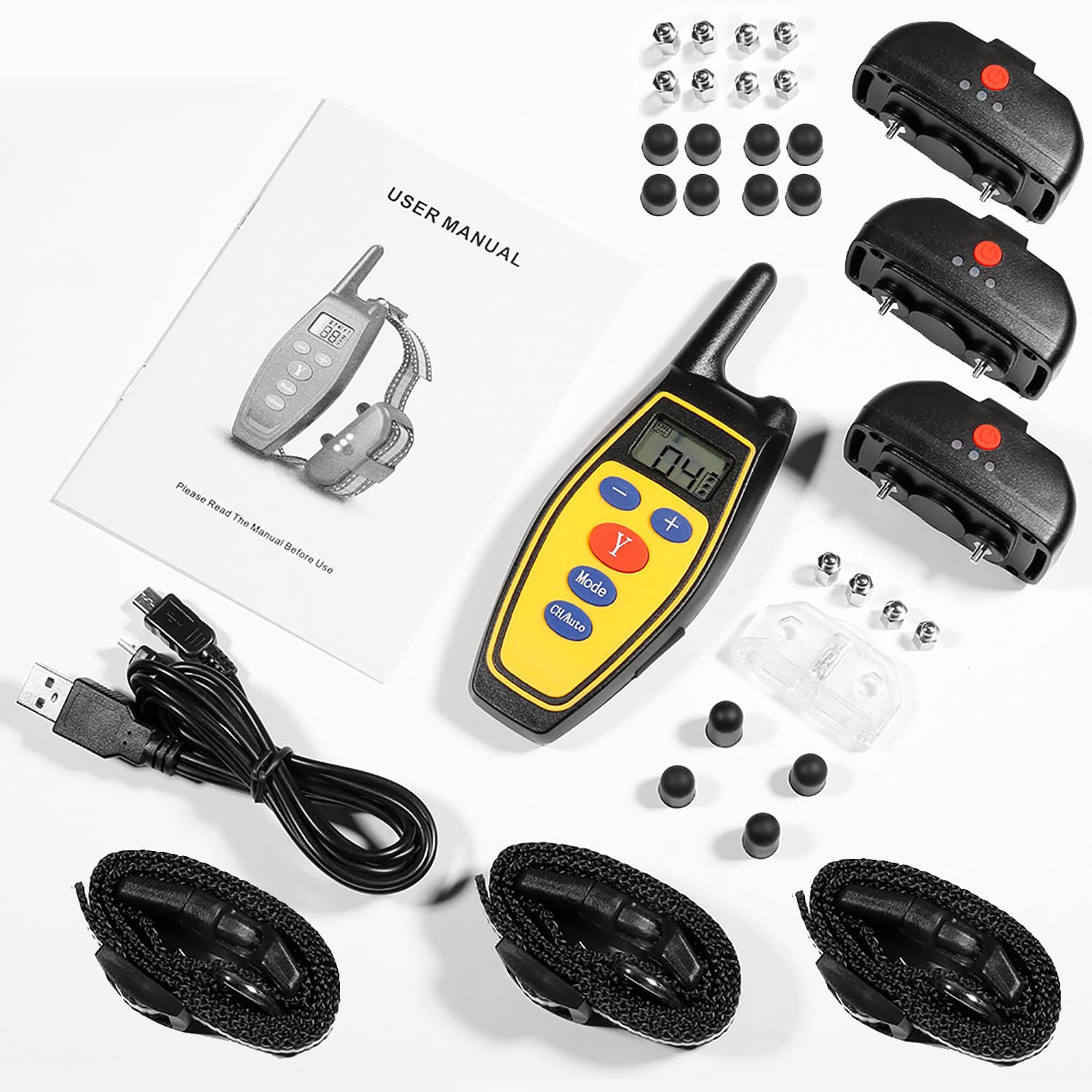 Dog Training Collar with Remote Rechargeable and Waterproof for 3 dogs