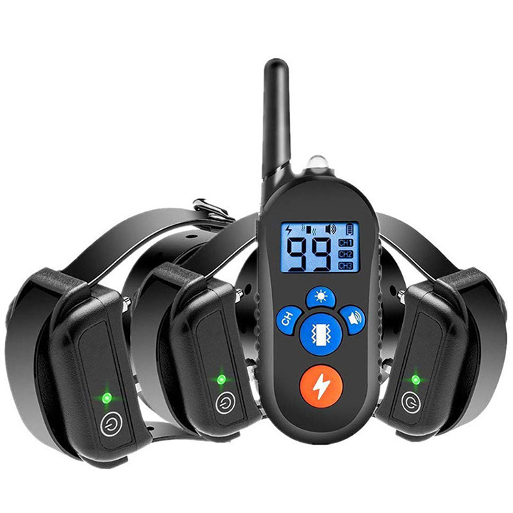 Waterproof&rechargeable dog training collar for 3 dogs