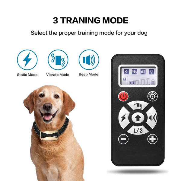 Remote Dog Training Collar with 800 Yards dog shock collar for 2 dogs