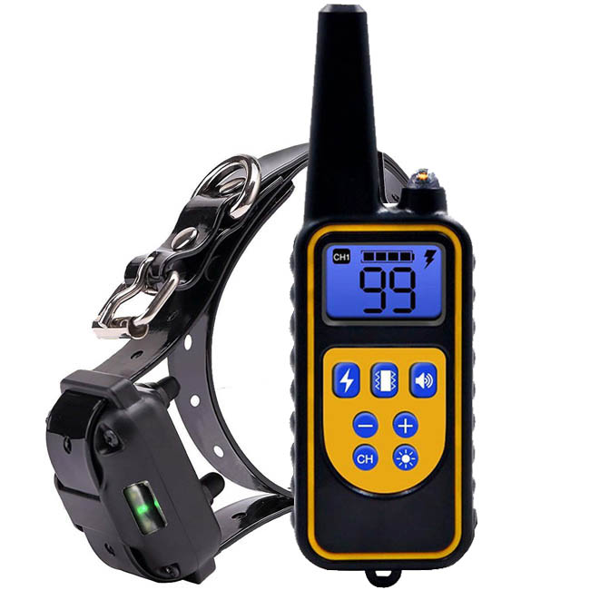 dog training collar 800M remote rechargeable and waterproof dog trainer