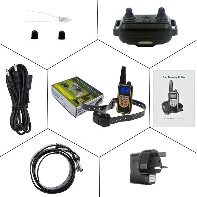 dog training collar 800M remote rechargeable and waterproof dog trainer